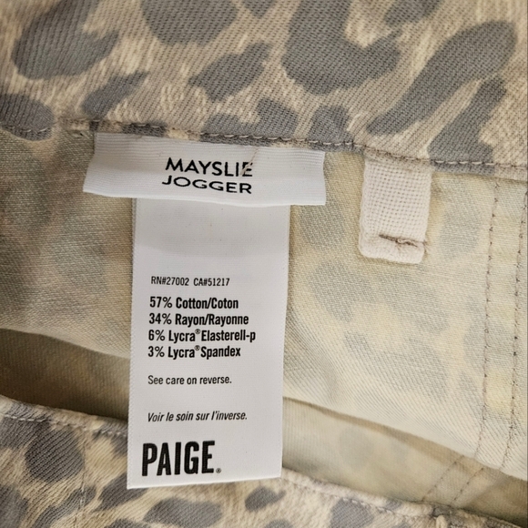 PAIGE Mayslie Jogger Ankle Jeans in Tortoise Shell Cheetah Sz 28 - Picture 8 of 14